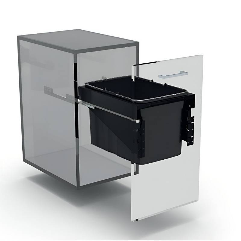 EKOTECH - Beépíthető hulladékgyűjtő FRONT 40 - 1x34 liter 