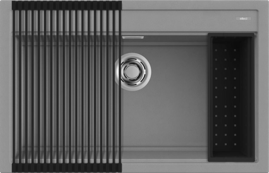 ELLECI - Mosogatótálca Best 130 Workstation Szett G48 Cemento - Kifutó termék!