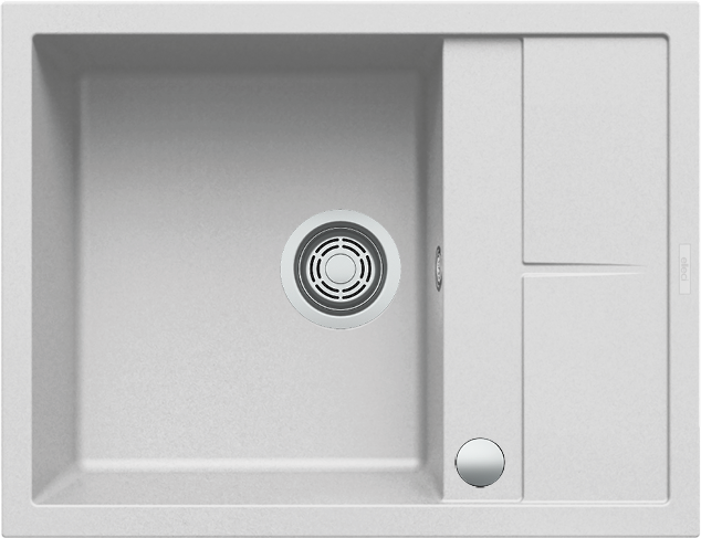 ELLECI - Mosogatótálca Unico 125 AUTOMATA G68 Bianco - Kifutó termék!