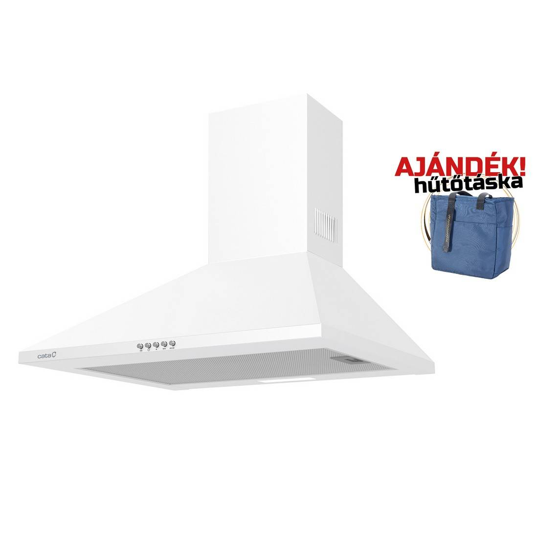 Cata - Páraelszívó Omega 600 fehér WH/L LED + hűtőtáska - A készlet erejáig rendelhető!