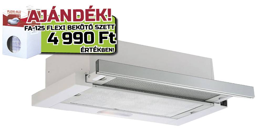 Davoline - Páraelszívó White IX-50 D inox + FA125/3 bekötő szett