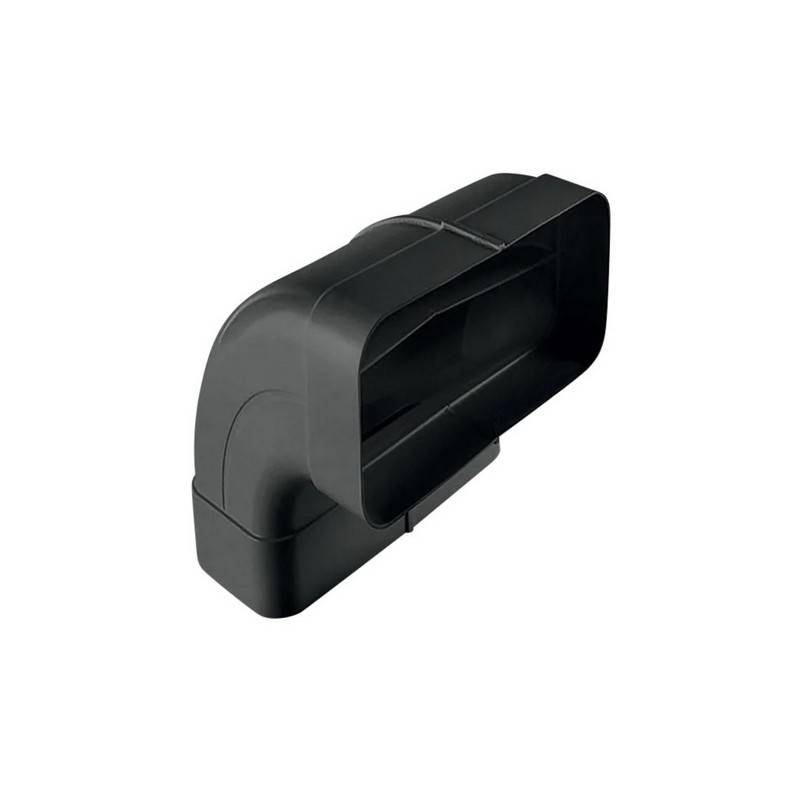 Elica - Lapos csatorna sarok - függőleges fekete 227x94 mm