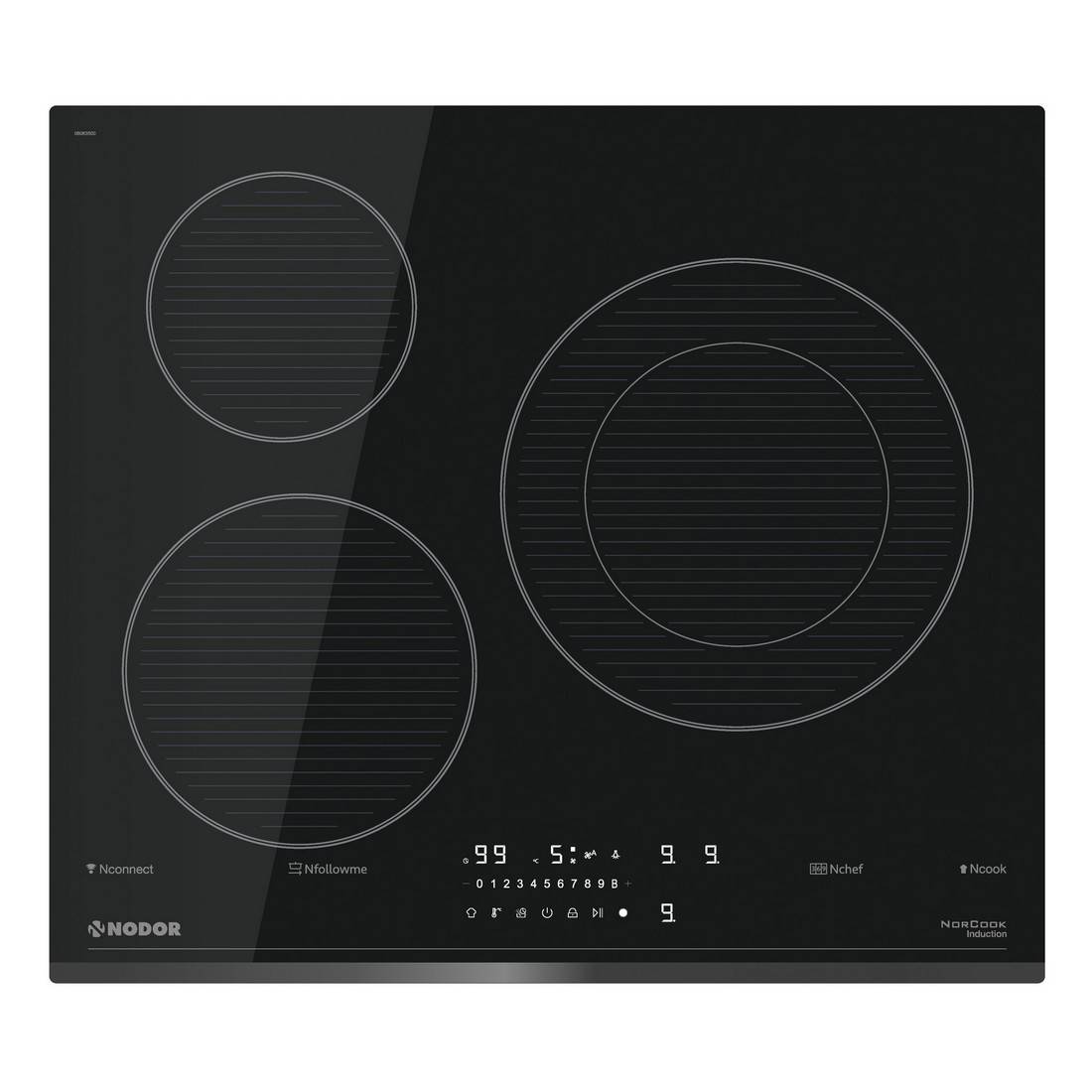 NODOR - Beépíthető kerámialap indukciós IH-N6286 BK (Fekete)