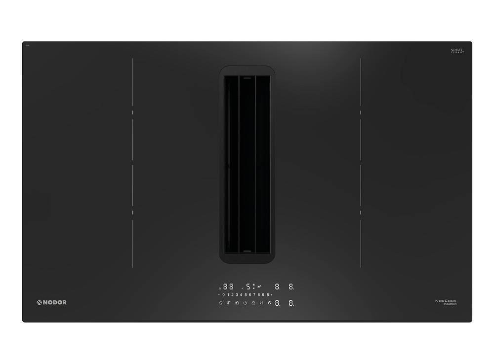 NODOR - NorCoock N7426 BK FLOW-IN indukciós főzőlap beépített elszívóval